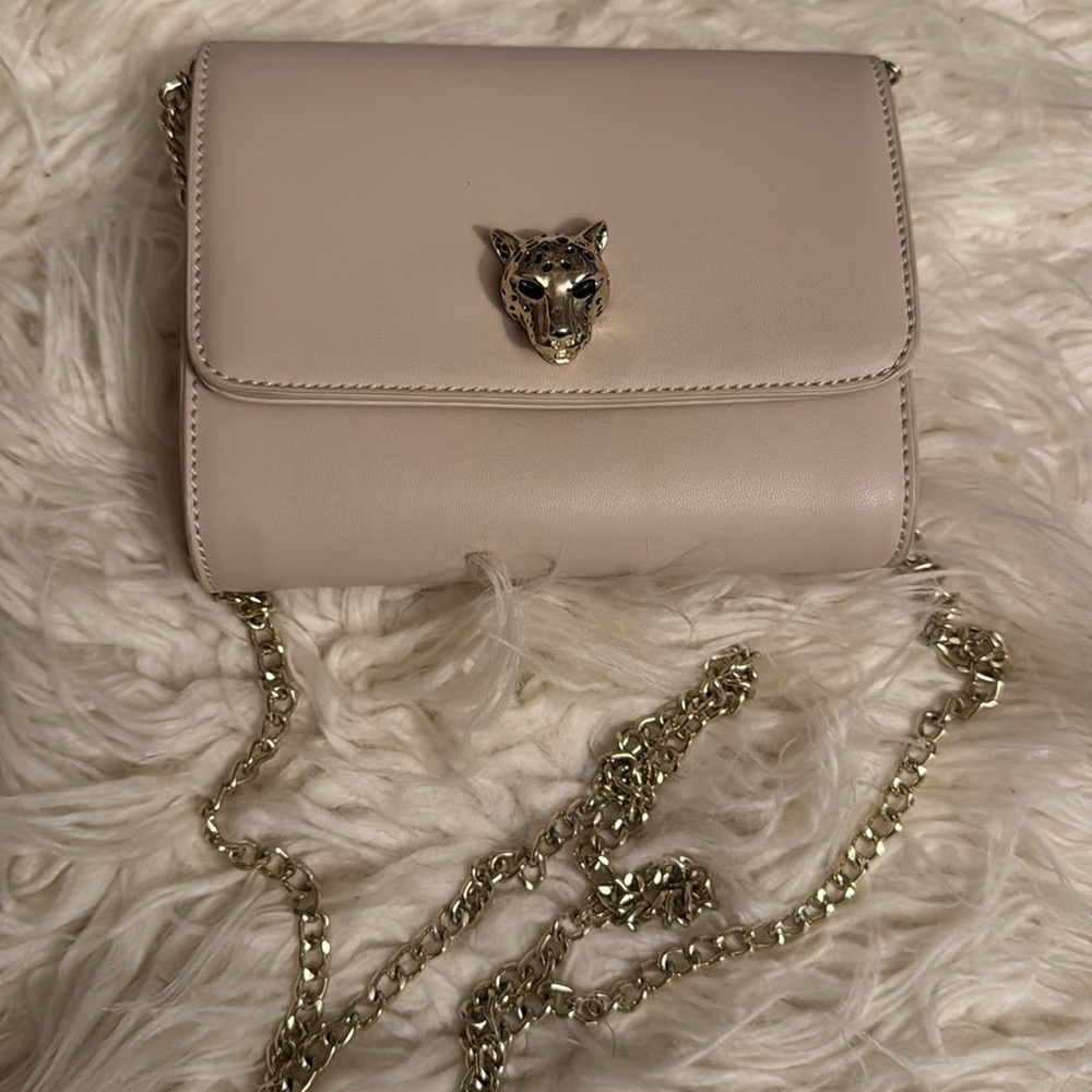 Ivory cougar evening clutch/crossbody by Lacle
